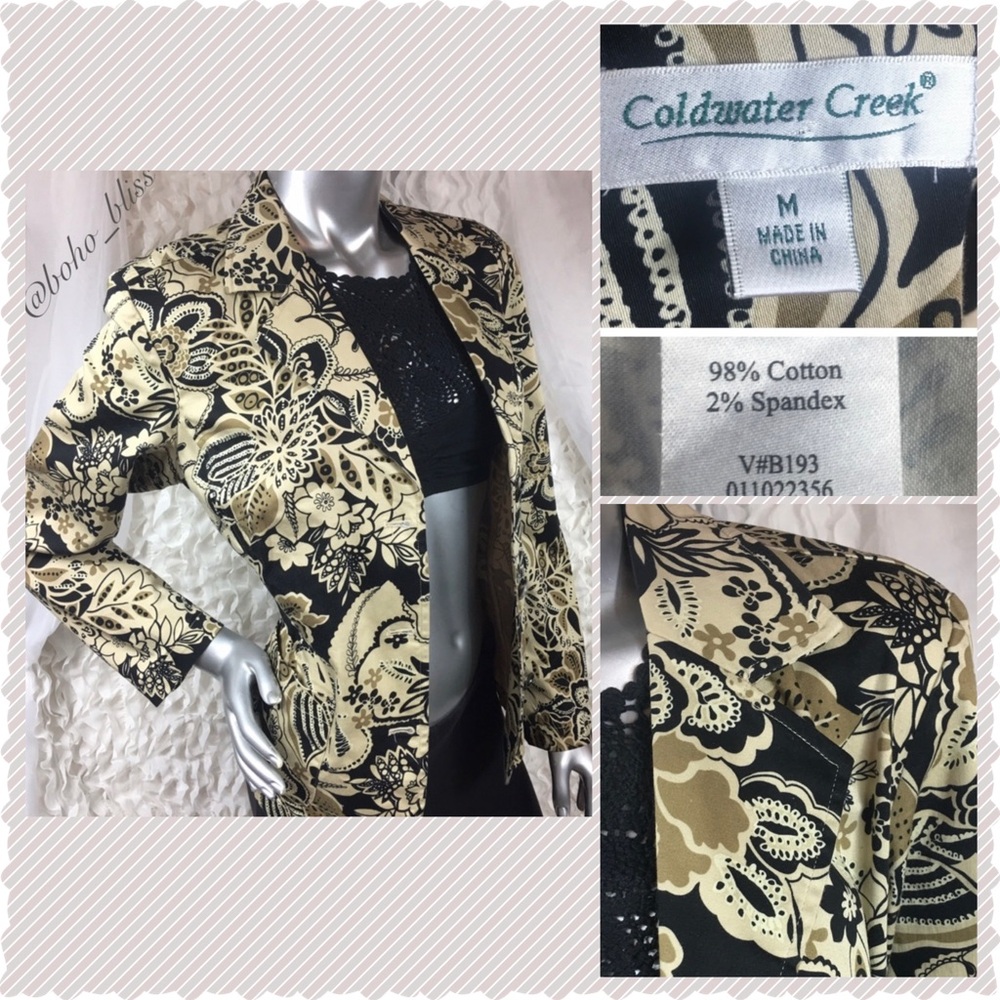 COLDWATER CREEK | Floral Print Blazer jacket